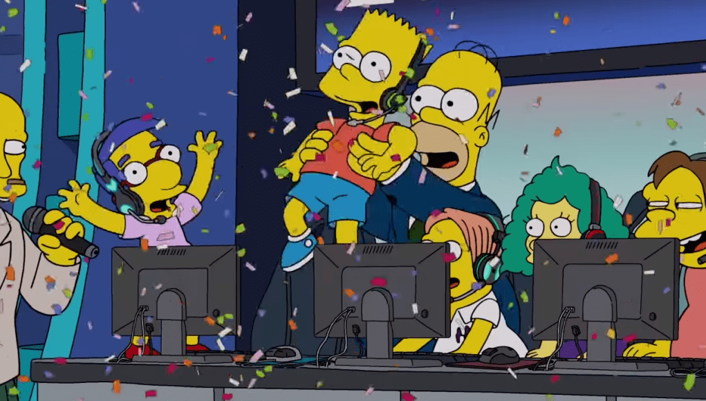 Phreak y Bart en el próximo episodio de Esports de Los Simpsons