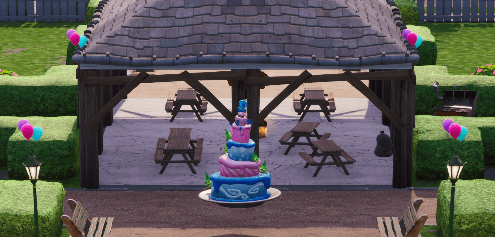 baila delante de pasteles de cumpleaños distintos