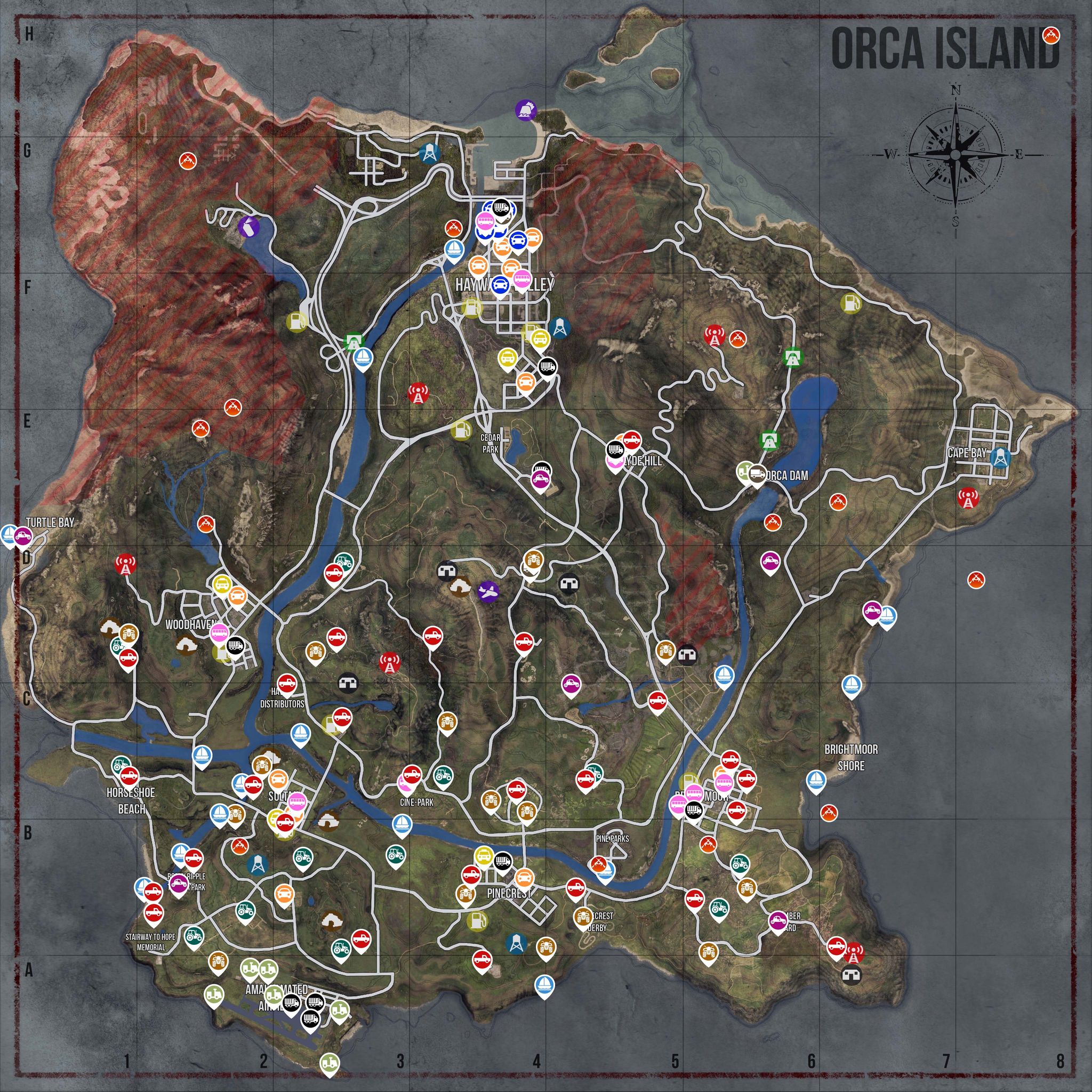 Miscreated Map - Vehicles Weapons