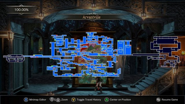 Complete Map of Bloodstained Ritual of the Night 