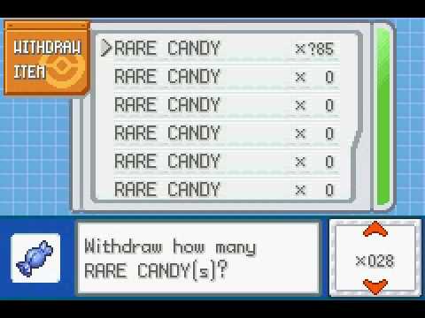 Cheats Pokémon Rojo Fuego: consigue todos los Pokémon, Rare Candy