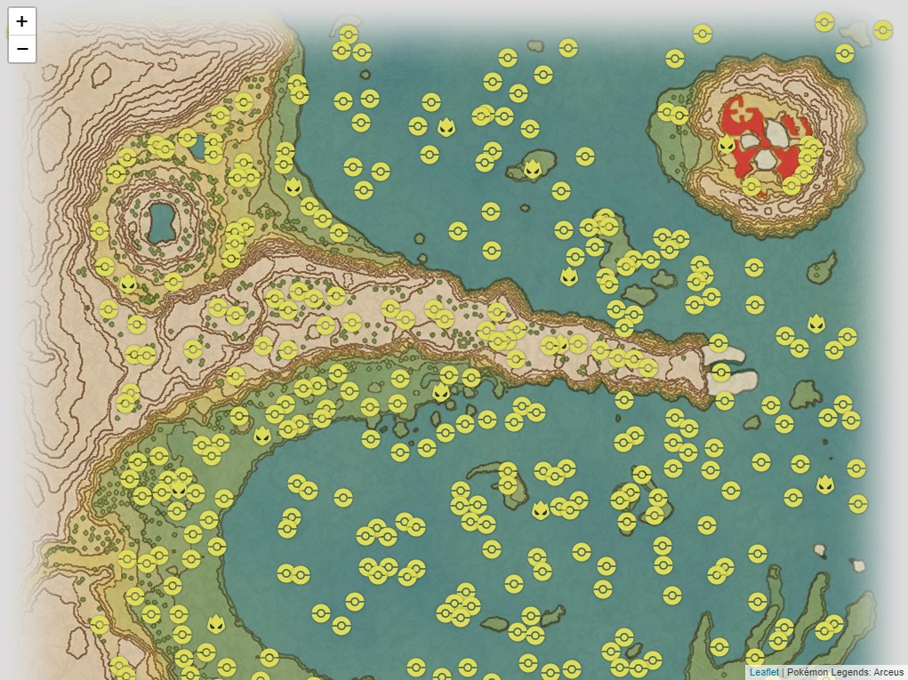 Mapa de Costa Cobalto - Pokémon Arceus