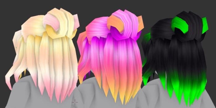 Aesthetic Fluffy Ponytail In Blonde - Roblox in 2023