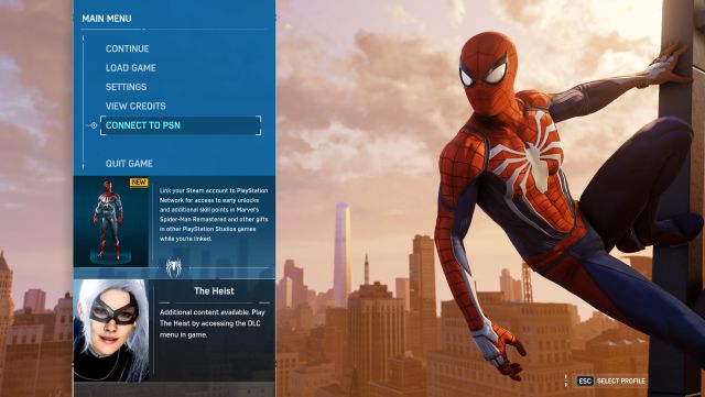 Marvel's Spider-Man ofrece recompensas si vinculas tu cuenta de PSN a la de Steam