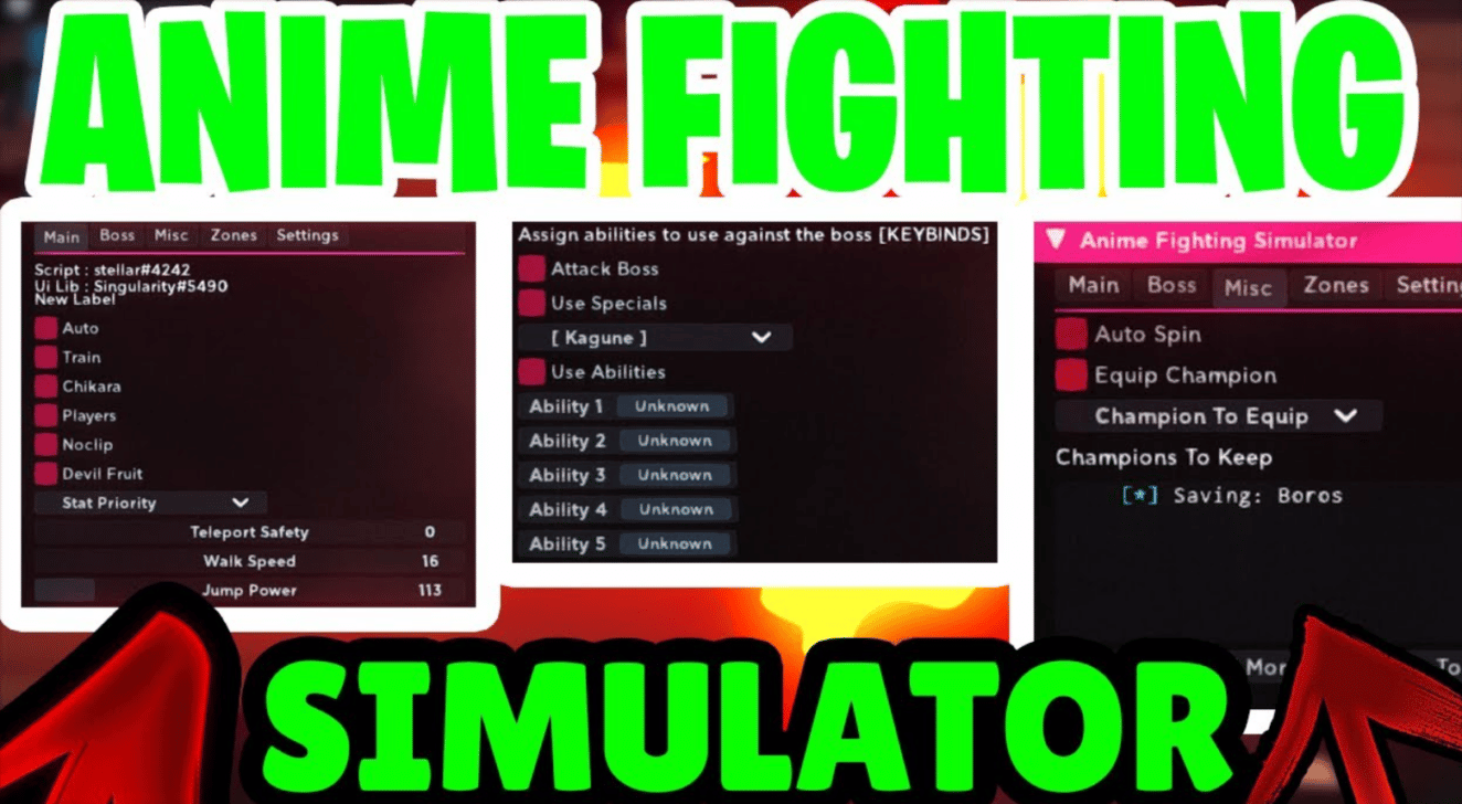 Anime Fighters Simulator Script  All Good GUIs In One Script in