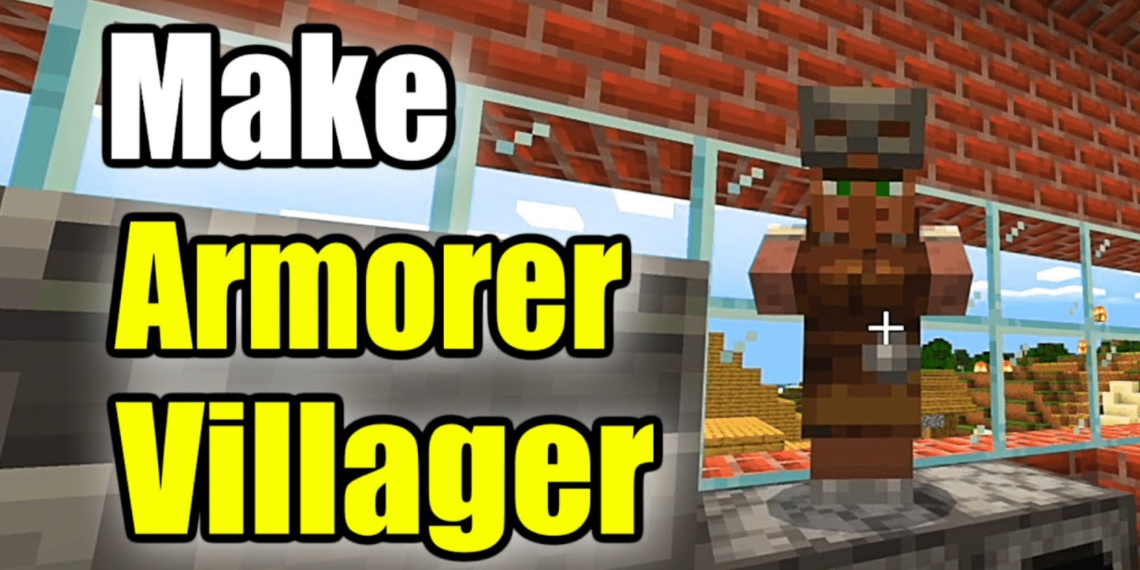 How to make an armorer villager in minecraft?