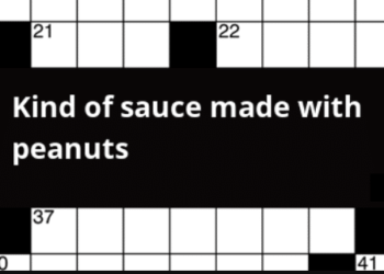 Kind of Sauce made with Peanuts New York Time Crossword Clue