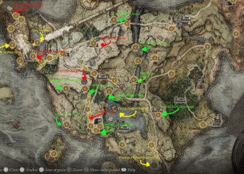 Elden Ring Boss locations Map