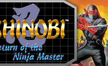 Imagem promocional de 'Shinobi III: Return of the Ninja Master', destacando o ninja protagonista com sua espada, para o artigo 'Códigos Ninja'