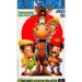 Imagen de la portada del videojuego "Derby Stallion III", un juego de simulación de caballos purasangres. Muestra un caballo marrón sonriente en el centro, flanqueado por tres personajes animados: un hombre mayor con sombrero de copa, un joven con gorra y un chico con sombrero rojo. El título del juego está en la parte superior en letras grandes, con el logo de ASCII en la esquina superior derecha y una etiqueta de Super Famicom en la esquina inferior derecha. El fondo es blanco con detalles en azul y rojo.