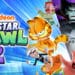 Promotional banner for "Nickelodeon All-Star Brawl 2" featuring a collage of Nickelodeon characters ready for action. SpongeBob, with his wide smile, takes center stage, alongside other iconic figures like the Teenage Mutant Ninja Turtles, characters from "The Fairly OddParents," and "The Ren & Stimpy Show," all against a dynamic blue and starry backdrop. The title of the game is prominently displayed in bold, colorful letters, capturing the excitement and chaos of this crossover fighting game.
