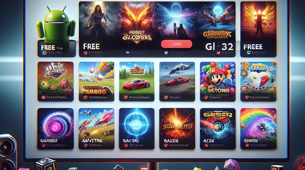 An engaging image showcasing a variety of free unblocked games on a screen, highlighting popular game titles and genres.