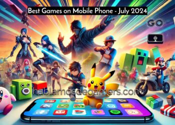 Colorful collage of Best Games on Mobile Phone like Genshin Impact, Among Us, Roblox, Clash of Clans, Candy Crush, Pokémon GO, Fortnite, and Minecraft, showcasing vibrant visuals.