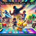 Colorido collage de los mejores juegos en el teléfono móvil como Genshin Impact, Among Us, Roblox, Clash of Clans, Candy Crush, Pokémon GO, Fortnite y Minecraft, mostrando imágenes vibrantes.