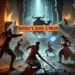 Explora los mejores mods para Baldur's Gate 3: mejora tu juego con los mejores. Una intensa escena de batalla de RPG de fantasía con varios personajes de diferentes razas y clases enzarzados en combate en una oscura mazmorra.