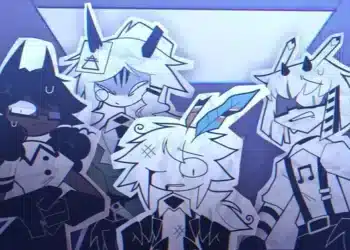 Ilustración de cuatro personajes abstractos, parecidos al papel, con diseños únicos, que enfatizan la creatividad y la individualidad, relacionados con un documento fundamental sobre principios educativos.