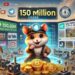 Ilustração realista do Hamster Kombat, um jogo baseado no Telegram que atinge 150 milhões de utilizadores. Apresenta um hamster com um fato de mineiro e um ambiente de jogo de alta tecnologia, realçando o rápido crescimento e a integração das redes sociais.