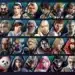 Imagen que muestra varios personajes de Tekken 8 en filas, cada uno con diseños y estilos únicos, mostrando la diversa lista para batallas épicas.