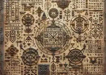 Una imagen dinámica que muestra un cofre del tesoro brillante rodeado de símbolos y códigos místicos, con un personaje heroico sosteniendo una llave lista para desbloquearlo. El texto lee "Desbloqueando los secretos de los códigos de Paladins".