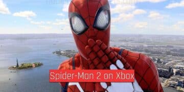 Image of Spider-Man with the cityscape in the background, highlighting the anticipation and excitement for Spider-Man 2 on Xbox.