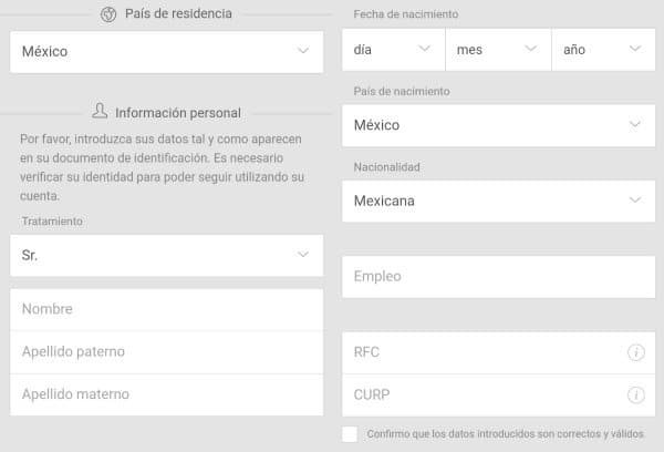 Completa el formulario