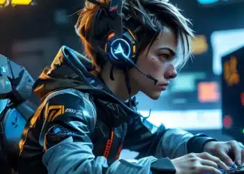 playing esports on computer