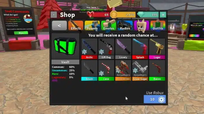 You said: i need alt text for this image 150 chacrterslimit. How to Grow a Mushroom in Grow a Garden? - Roblox ChatGPT said: Roblox avatar holds a large pink lily flower in a garden area from the game "Grow a Garden"; colorful trees and shop signs in the background. You said: How to Grow a Mushroom in Grow a Garden? - Roblox ChatGPT said: A large pink lily flower blooms in the center of a green field in Roblox's "Grow a Garden," with SEEDS, GARDEN, and SELL menu buttons above. You said: How to Grow a Mushroom in Grow a Garden - Roblox ChatGPT said: Roblox "Grow a Garden" shop menu shows Mushroom Seed marked as Divine rarity and out of stock; timer indicates restock in 2:26. You said: How to Grow a Mushroom in Grow a Garden - Roblox ChatGPT said: A tall blue and pink mushroom grows beside a "SELL STUFF" booth in Roblox's "Grow a Garden" game on a green blocky field. You said: How to Grow a Mushroom in Grow a Garden - Roblox ChatGPT said: A Roblox avatar stands near a wooden fence with large purple mushrooms and tall bamboo in the background in "Grow a Garden." You said: Adopt Me! new Scripts - Roblox ChatGPT said: Colorful flying pets zoom through a bright fantasy world in Roblox's "Adopt Me!" with bold "ADOPT ME!" text at the bottom of the image. You said: Adopt Me! new Scripts - Roblox ChatGPT said: A playful blue dolphin leaps from the water in a bright forest scene in Roblox's "Adopt Me!" with the game logo in the top left corner. You said: Adopt Me! new Scripts - Roblox ChatGPT said: A cute tan puppy with its tongue out stares playfully at the camera in Roblox's "Adopt Me!" game, with the logo in bold white text below. You said: Pet Simulator X Tier List - Roblox ChatGPT said: A player in a chicken costume stands beside a glowing purple pet in Roblox’s "Pet Simulator X," with mission objectives and inventory icons displayed. You said: Pet Simulator X Tier List - Roblox ChatGPT said: "Create A Raid" menu in Roblox's Pet Simulator X shows Difficulty Tier 37, set to Solo mode, with XP and Coins rewards listed above the "Start Raid!" button. You said: Pet Simulator X Tier List - Roblox ChatGPT said: A colorful crowd of cube-shaped pets from Roblox's Pet Simulator X gathers on a blue background, led by a smiling gray cat in the front center. You said: Doors Scripts - Roblox ChatGPT said: A Roblox player uses a script GUI labeled “Dansploit - Doors” with cheat options like Fly, Full Bright, and Remove Walls in the game "Doors"; "CHEATER FUN" text overlays the scene. You said: Doors Scripts - Roblox ChatGPT said: A Roblox Studio script checks a player's “SocialCredit” value and opens or closes a door in-game based on its level; script is connected to value changes. You said: Doors Scripts - Roblox ChatGPT said: A Roblox Lua script handles door rotation using CFrame.Angles, toggling open and close states on mouse click via ClickDetectors for Handle1 and Handle2. You said: Murder Mystery 2 Values & Value List - Roblox ChatGPT said: A placeholder message reads, “This image is unavailable because it is of an unsupported file type,” against a gray background. You said: Murder Mystery 2 Values & Value List - Roblox ChatGPT said: Three vibrant guns from Roblox’s Murder Mystery 2 are showcased under the glowing title “WELCOME TO MM2 VALUES!” on a dark background, representing item values. You said: Murder Mystery 2 Values & Value List - Roblox ChatGPT said: The MM2 shop interface shows a Vault crate with chances to unlock rare weapons like Arctic, Lovely, Splash, and Luger; rarity odds are listed on the left. 