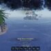View of Grand Reef location in Fisch game on Roblox, featuring islands, palm trees, stormy skies, and in-game interface elements.