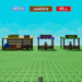 Roblox game screen with PET EGGS, COSMETICS, and GEAR shops under a blue sky with SEEDS, GARDEN, and SELL buttons above.