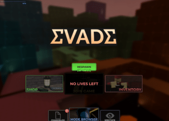 Image of main menue in evade