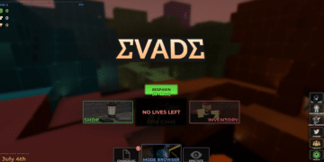 Image of main menue in evade