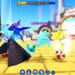 Roblox Sonic Speed Simulator scene featuring glowing Sonic characters, including Legendary Spinner, in a bright, futuristic city with portals and UI menus.
