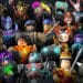 A vibrant collage of diverse Roblox avatars in various costumes and styles, showcasing characters possibly used in games like Tower of Hell or other Roblox experiences.