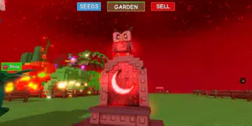 Image of blood moon event on grow a garden roblox
