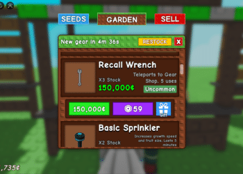 Image of recall item where to but in grow a garden roblox