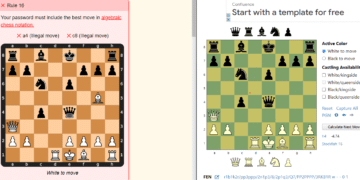 Image of Best move in algebraic chess notation, Password Game