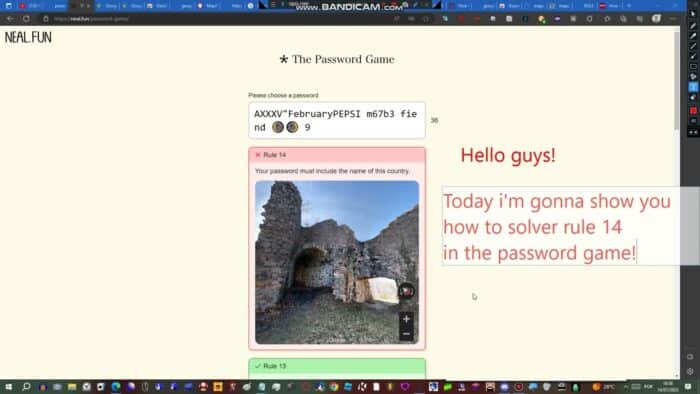Image of How to beat The Password Game Rule 14