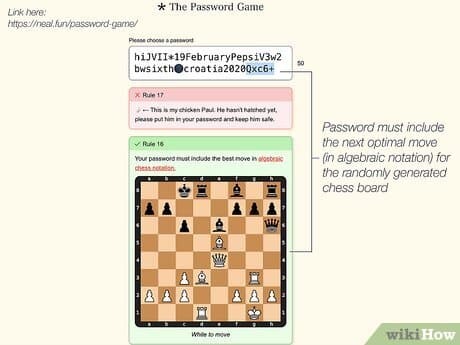 image of Best move in algebraic chess notation, Password Game 