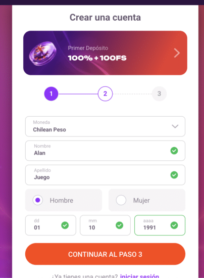 Campo para ingresar el código promocional CLFREE durante el registro en TonyBet